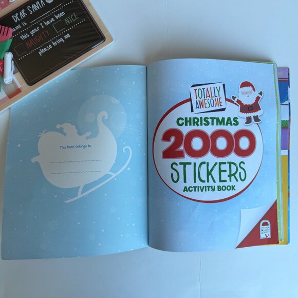 Mud Pie Santa Puzzle & 2000 Christmas Sticker Book Ages 3+ - Picture 4 of 9